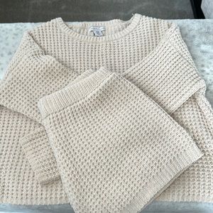 Waffle knit lounge set